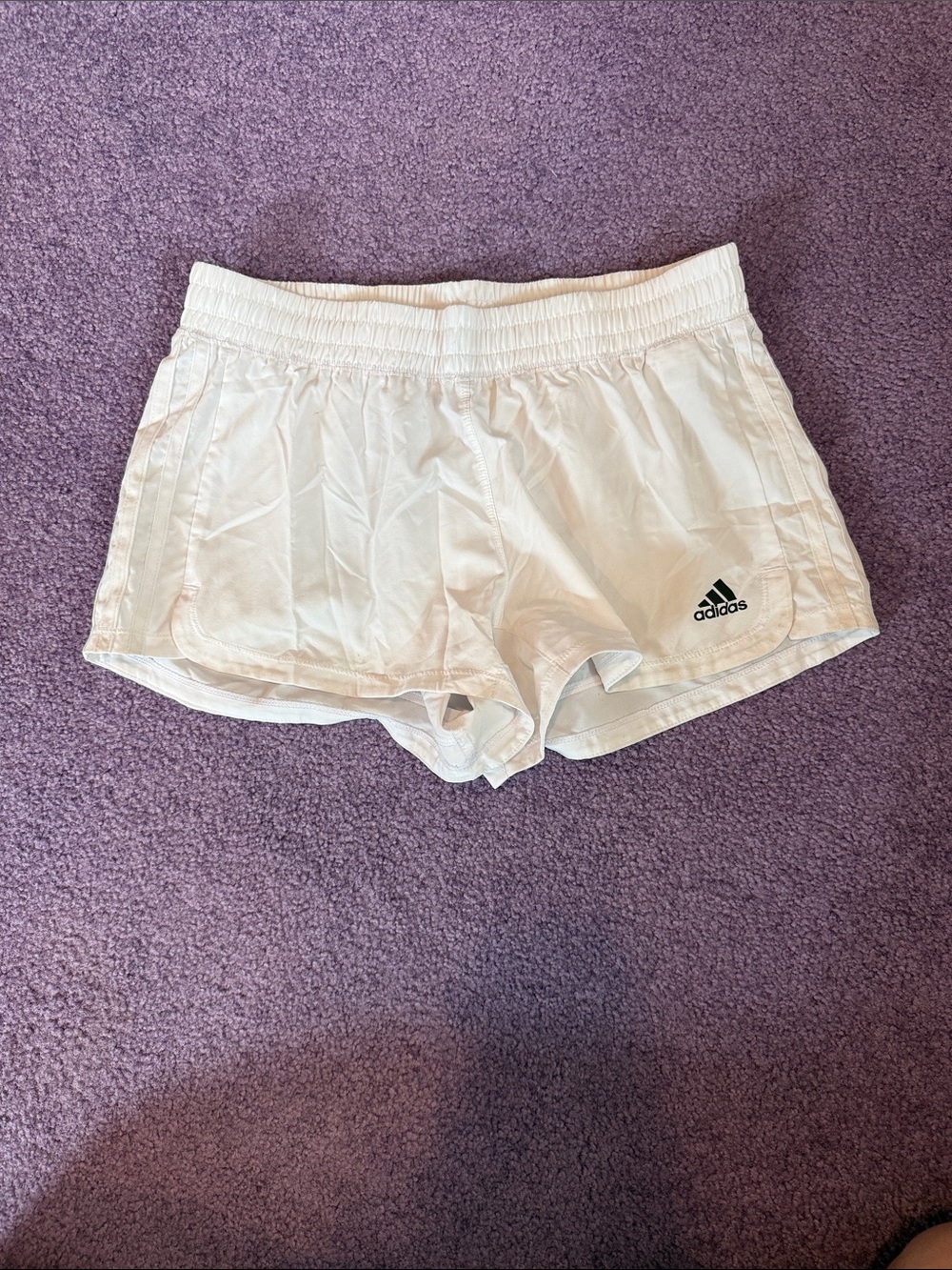 adidas Women’s White Athletic Shorts with Logo